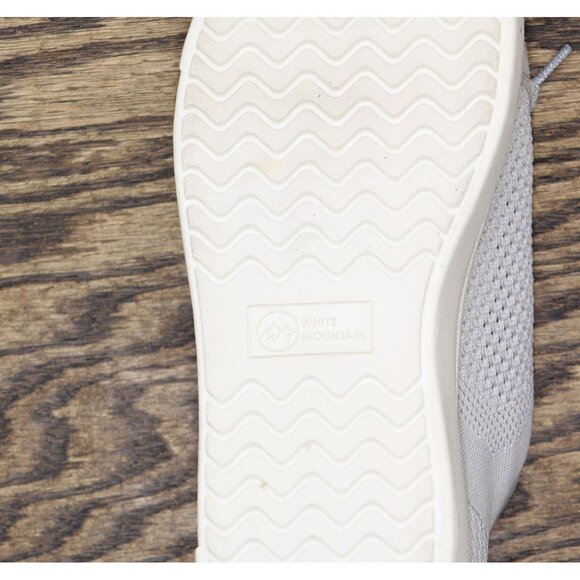 White Mountain Womens Uncut Knit Lace-Up Sneaker W36720 Light Gray 9M - Picture 6 of 14